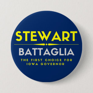 Chapa Redonda De 7 Cm Rick Stewart for Iowa Governor Button