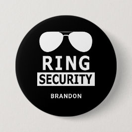 Chapa Redonda De 7 Cm Ring Security Ring Bearer Groomsman Gift
