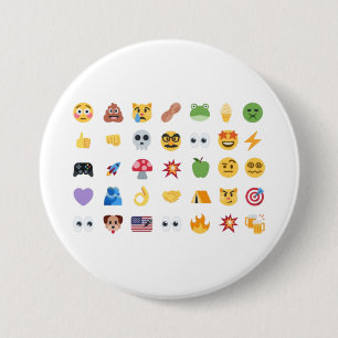 Chapa Redonda De 7 Cm Roaring Kitty 35 línea de tiempo de emojis meme GM