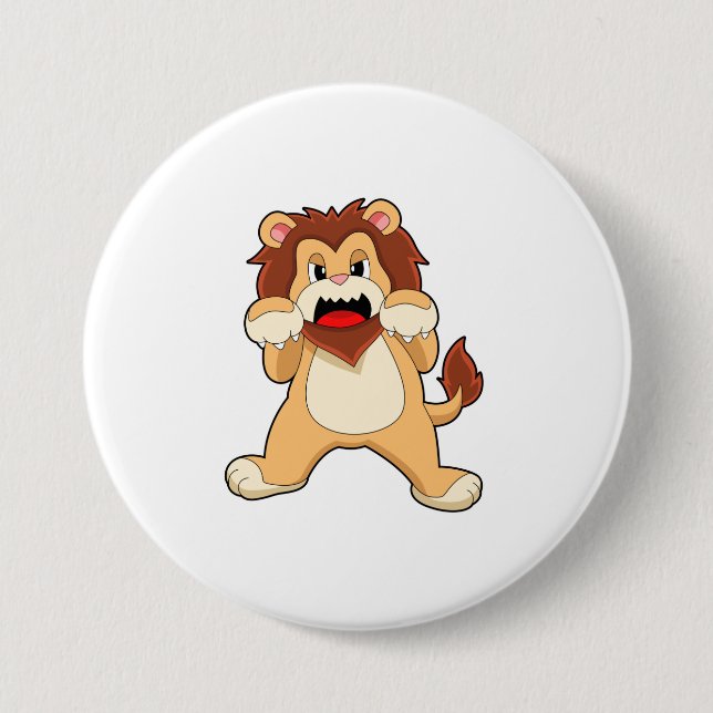 Chapa Redonda De 7 Cm Roaring Lion.PNG (Anverso)