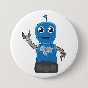 Chapa Redonda De 7 Cm Robot