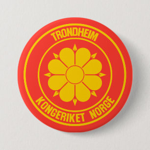 Chapa Redonda De 7 Cm Ronda Trondheim Emblem