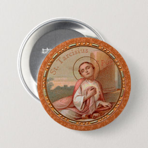 Chapa Redonda De 7 Cm Rondel de San Tarcisio de Roma (BF 004)