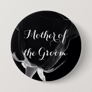 Chapa Redonda De 7 Cm Rosa Noire