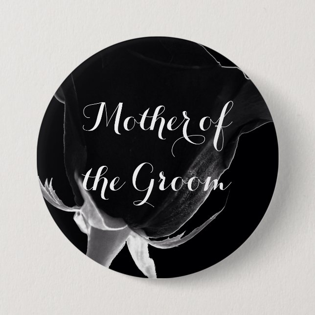 Chapa Redonda De 7 Cm Rosa Noire (Anverso)