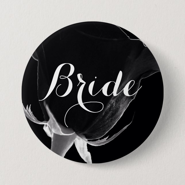 Chapa Redonda De 7 Cm Rosa Noire (Anverso)