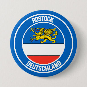 Chapa Redonda De 7 Cm Rostock Round Emblem