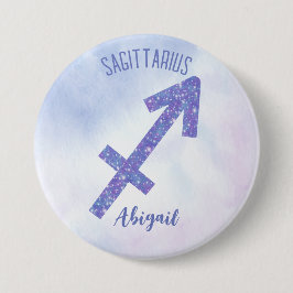 Chapa Redonda De 7 Cm Rótulo Astrológico Cute Sagittarius Personalizado 