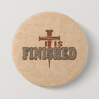 Chapa Redonda De 7 Cm Rusty Nails Cruz del Cristo Diseño Cristiano