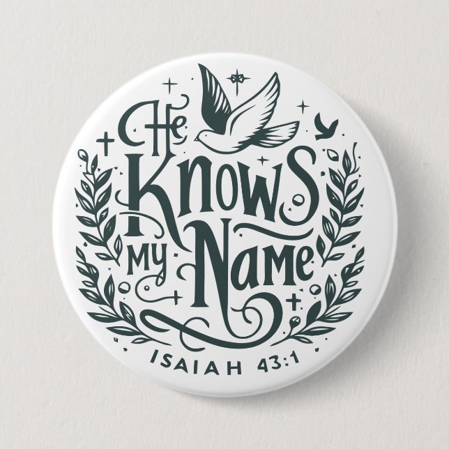 Chapa Redonda De 7 Cm Sabe mi nombre (Anverso)