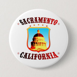 Chapa Redonda De 7 Cm Sacramento California