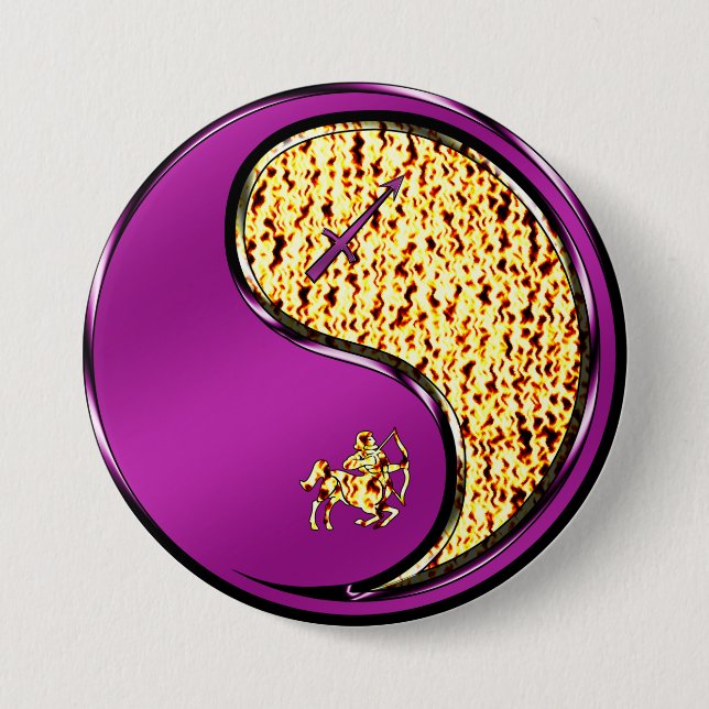 Chapa Redonda De 7 Cm Sagitario (Anverso)