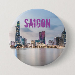Chapa Redonda De 7 Cm Saigon (Ciudad Ho Chi Minh) HCMC, recuerdo de Viet