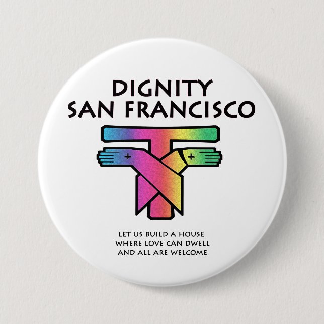 Chapa Redonda De 7 Cm Saint Francis LGBTQ (Anverso)