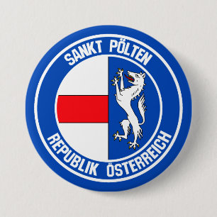 Chapa Redonda De 7 Cm Sankt Pölten Round Emblem