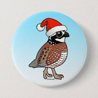 Chapa Redonda De 7 Cm Santa Bobwhite