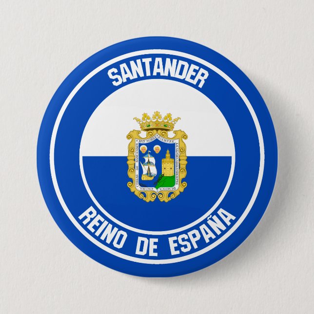 Chapa Redonda De 7 Cm Santander Round Emblem (Anverso)