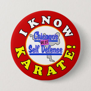 Chapa Redonda De 7 Cm "¡SÉ KARATE!" Larry Appleton Perfect Strangers