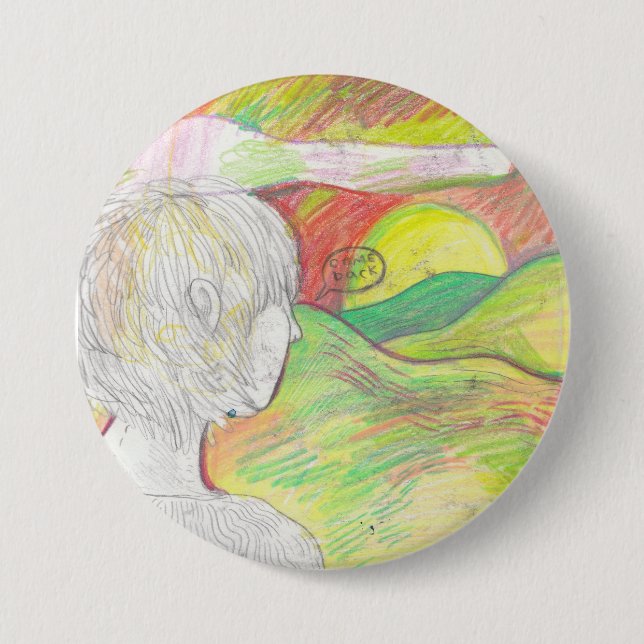 Chapa Redonda De 7 Cm Se vuelve el Pin del | (Anverso)