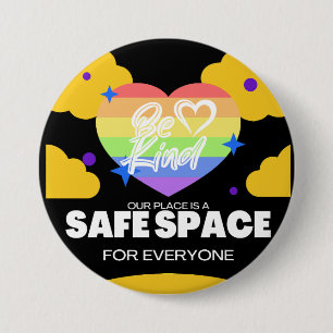 CHAPA REDONDA DE 7 CM SEAN AMABLES - LUGAR SEGURO LGBTQ