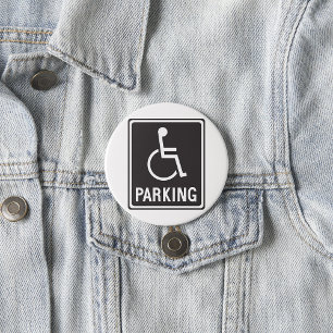 Chapa Redonda De 7 Cm Señal de estacionamiento accesible símbolo de sill