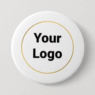 Chapa Redonda De 7 Cm Sencillo logo de personalizado minimalista elegant