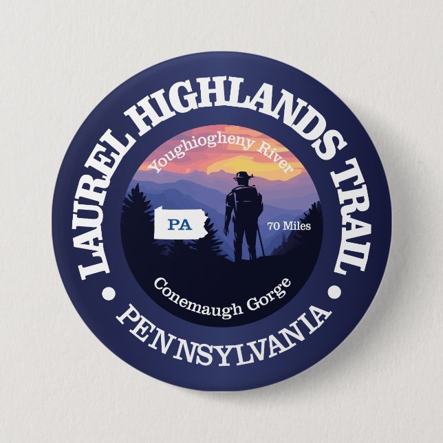 Chapa Redonda De 7 Cm Sendero Laurel Highlands (rd2) (Anverso)