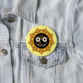 Chapa Redonda De 7 Cm Señor Jagannath Devocional - Hare Krishna