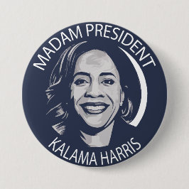 Chapa Redonda De 7 Cm Señora Presidenta Kamala Harris