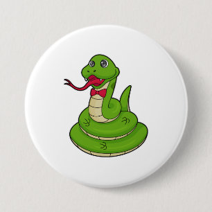 Chapa Redonda De 7 Cm Serpiente con corbata