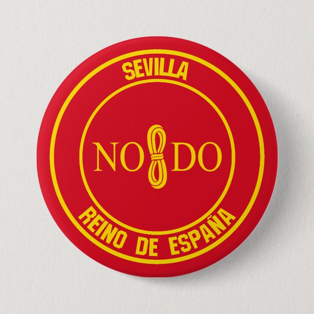 Chapa Redonda De 7 Cm Sevilla Round Emblem (Anverso)