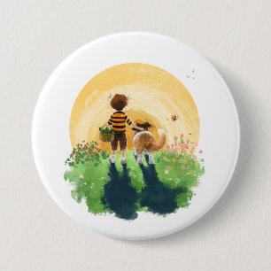 Chapa Redonda De 7 Cm Sheldon the Sheltie