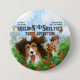 Chapa Redonda De 7 Cm Sheldon the Sheltie