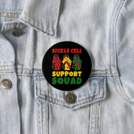 Chapa Redonda De 7 Cm SICKLE CELL Awareness SUPERMITE SQUAD