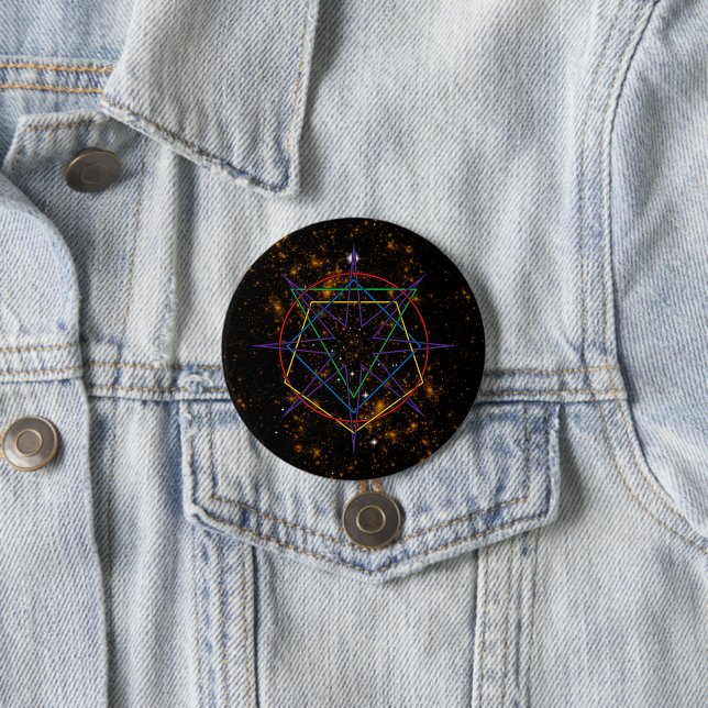 Chapa Redonda De 7 Cm Sigilo de Geometría Sagrada (In situ)