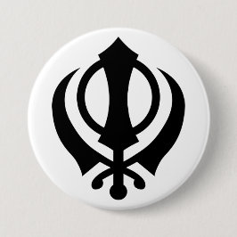 Chapa Redonda De 7 Cm Sikh Khanda