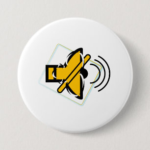 Chapa Redonda De 7 Cm Silenciar