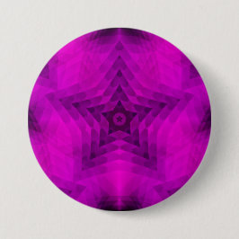 Chapa Redonda De 7 Cm Silhouette de árbol de Navidad y gradiente de estr