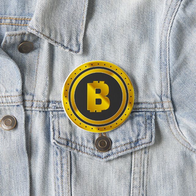 Chapa Redonda De 7 Cm Símbolo de Bitcoin dorado Moneda digital (Subido por el creador)