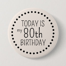 Chapa Redonda De 7 Cm Simple Moda Divertida Editable Cumpleaños Polka Do