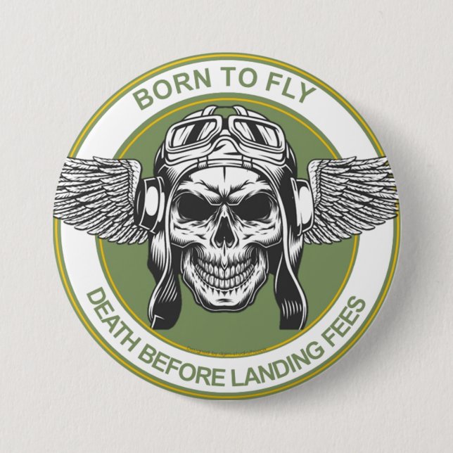 Chapa Redonda De 7 Cm Sin cargos por aterrizaje (Anverso)