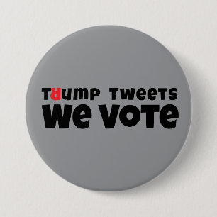 Chapa Redonda De 7 Cm Slogan de protesta anti trump