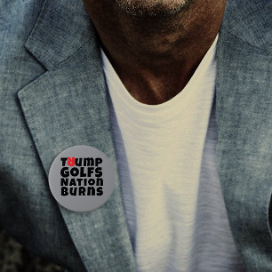 Chapa Redonda De 7 Cm Slogan de protesta anti trump