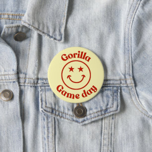Chapa Redonda De 7 Cm Smile Gorilla Game Day