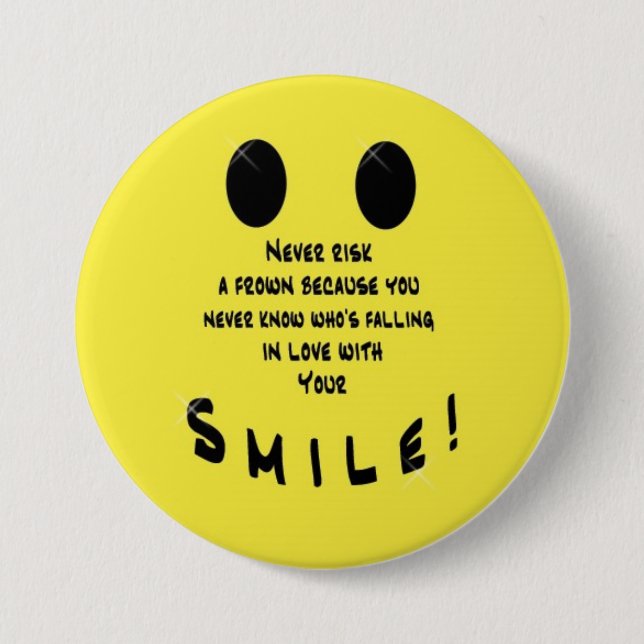 Chapa Redonda De 7 Cm Smiley-Pin (Anverso)