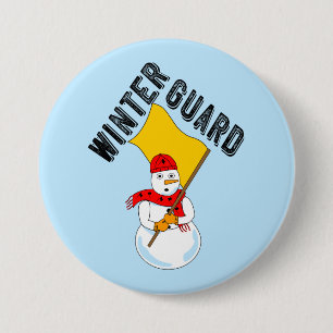 Chapa Redonda De 7 Cm Snowman Winter Guard