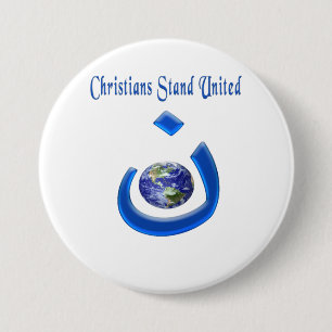 Chapa Redonda De 7 Cm Solidaridad cristiana en todo el mundo