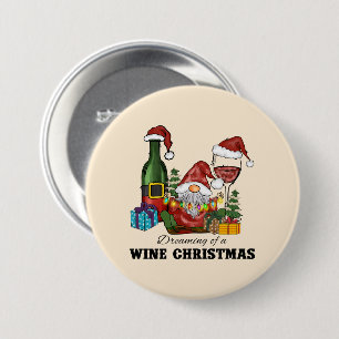 Chapa Redonda De 7 Cm Soñando con Navidades de vino