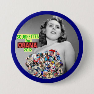 Chapa Redonda De 7 Cm Soubrettes para Obama 2012