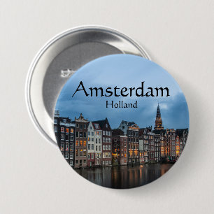 Chapa Redonda De 7 Cm Souvenir de Ámsterdam